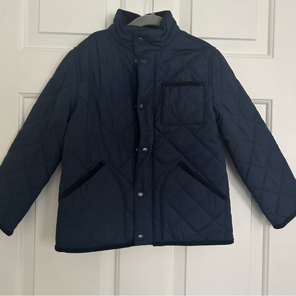 J Crew boys navy quilted jacket